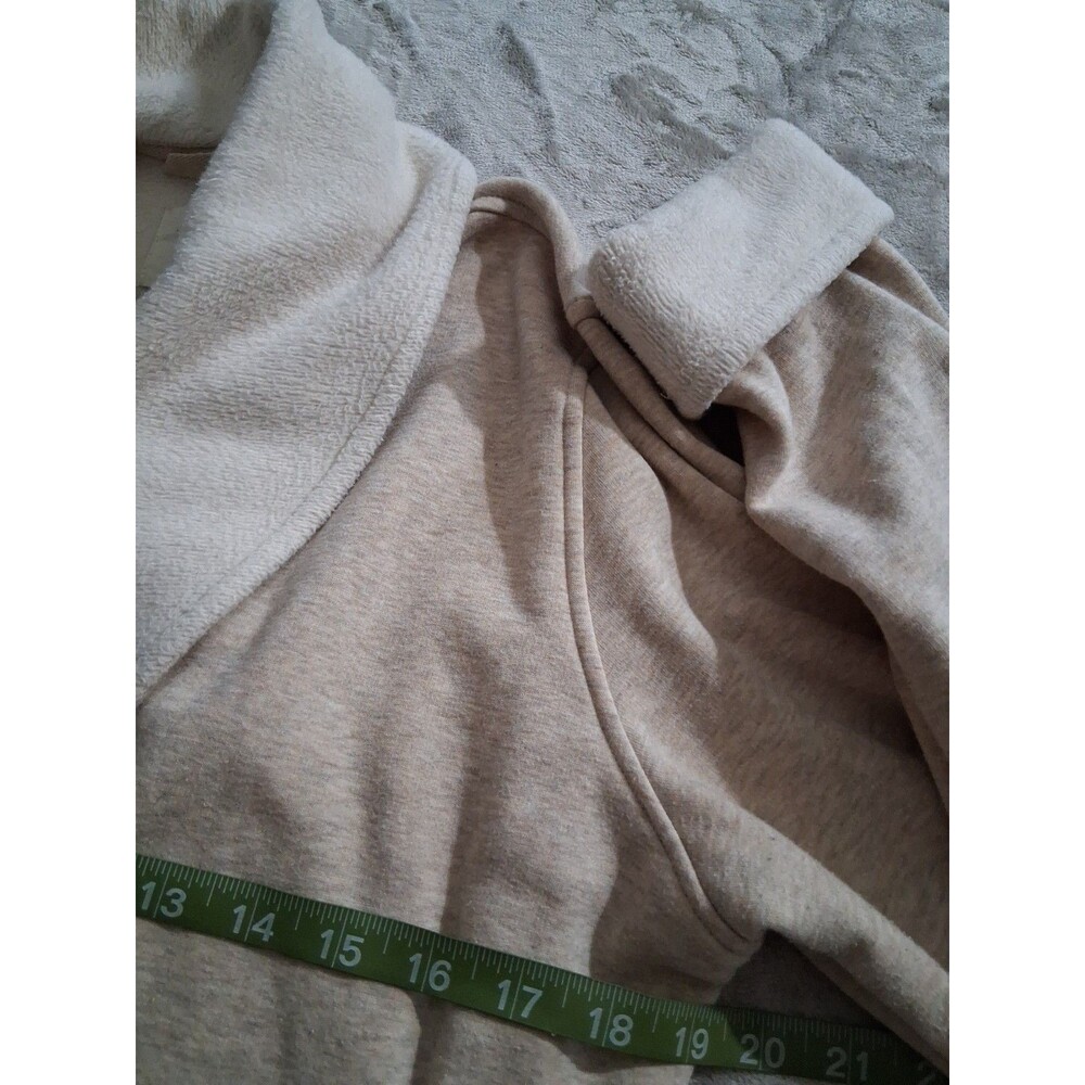 UGG Women Duffield 11 Oatmeal Plush Fleece Robe Shawl Collar Belted Cozy Lounge - Picture 10 of 12